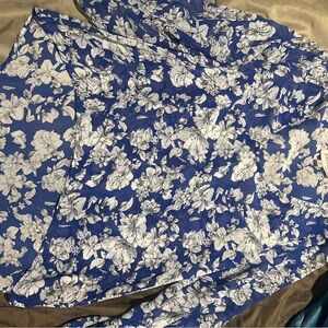 Philosophy Blue and White Floral Skirt